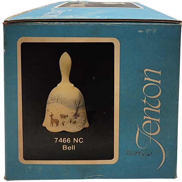 Fenton Bell 1979 Christmas Classics 7466 NC Custard Glass Glows In Box - Picture 8 of 9